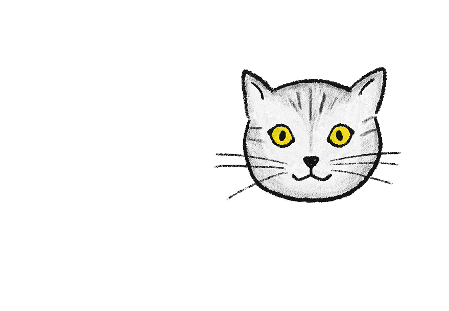 猫のお顔（イラスト）